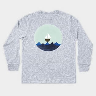 Cartoon boat Kids Long Sleeve T-Shirt